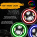 Sunpie RGB halo 7" LED headlight + 4" Cree fog light Combo for Jeep Wrangler - Sunpie