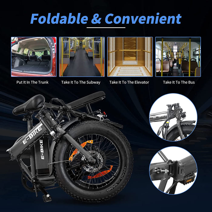 Straight Rods Electric Bike, 36V 10Ah 500W Motor 20''x4.0 Fat Tire 25 Mph 7 Speed Shifter Removable Lithium-ion Battery