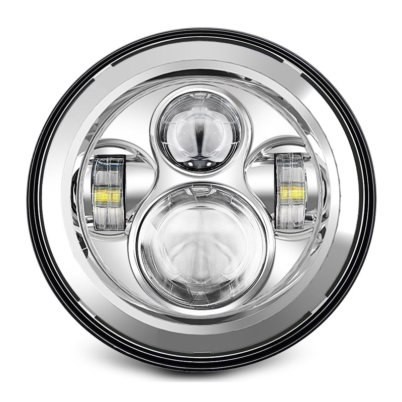 Sunpie 7"  Chrome Motorcycle LED Headlight for Harley Davidson Motorcycle