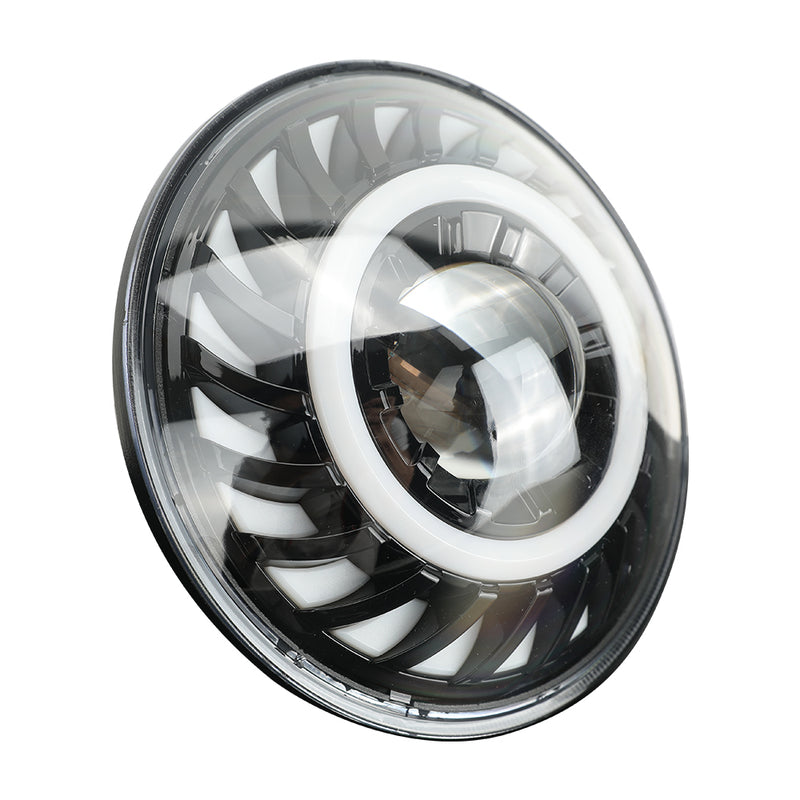 7" RGB 3D LED Lens Halo Rotating Headlights with Turn Signal for 1997-2018 Jeep Wrangler TJ LJ JK JKU(2pcs/set)