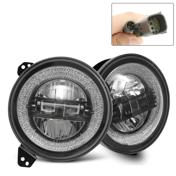 9 inch Diamond Series RGB Halo LED Headlight for 2018-2024 Jeep Wrangler JL/JLU (2 Doors/4 Doors) & Jeep Gladiator JT (2Pcs/Set)