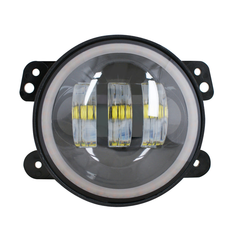 White Halo Ring 4 Inch LED Fog Light for Jeep Wrangler TJ LJ JK CJ-8  CJ-7 (2pcs/set)