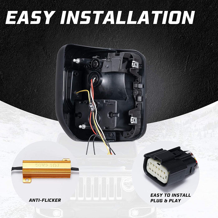 LED Tail Lights for 2019-2025 Jeep Gladiator JT (Pair)
