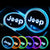 Sunpie Car RGB LED Cup Holder Mats Lights for Jeep Wrangler JK Accessories Interior Decoration Atmosphere Lamp Coaster (2pcs/set)
