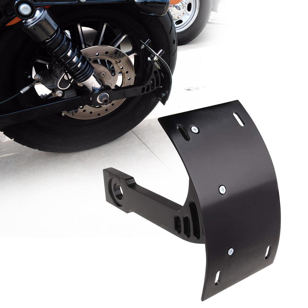 Motorcycle Curved Vertical Side Mount License Plate Tag Holder Bracket