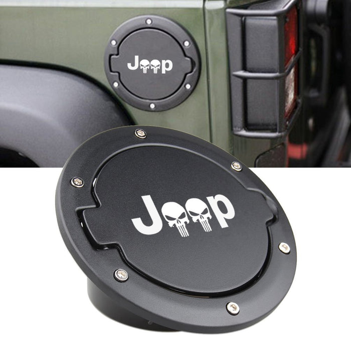 Fuel Filler Door Cover Gas Tank Cap for 2007-2017 Jeep Wrangler JK & Unlimited 4-Door 2-Door