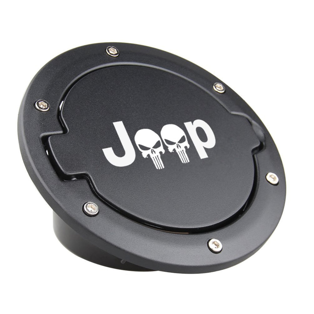 Black Fuel Filler Door Cover For 2018 Jeep Wrangler JL & JL Unlimited - Easy Install, No Drilling Required