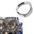 7Inch Harley Headlight Chrome Ring, 7" Motorcycle Head Lamp Trim Rings Visor Type Decorate Ring