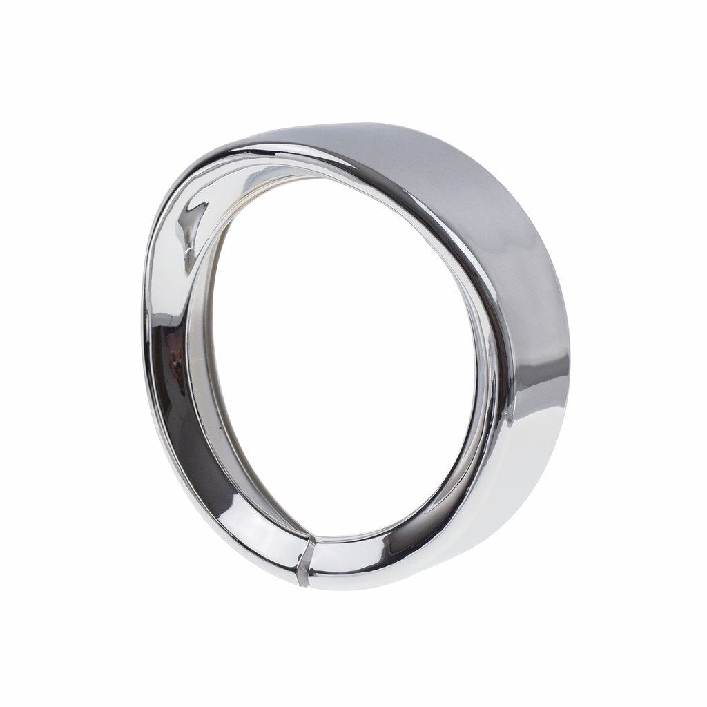 7Inch Harley Headlight Chrome/Black Ring, 7" Motorcycle Head Lamp Trim Rings Visor Type Decorate Ring