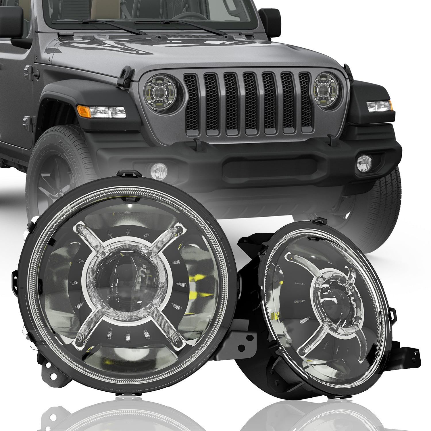 Jeep Wrangler JL & JT Gladiator 9 Inch LED Headlights