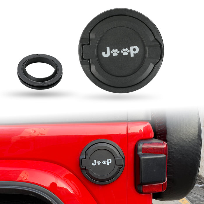 Gas Cap Cover & Fuel Doors with Pattern for 2018-2024 Wrangler JL JLU