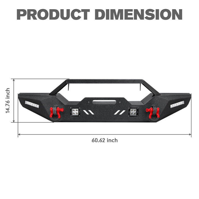 Jeep Front & Rear Bumpers Combo Kits for 2007-2018 Jeep Wrangler JK/JKU