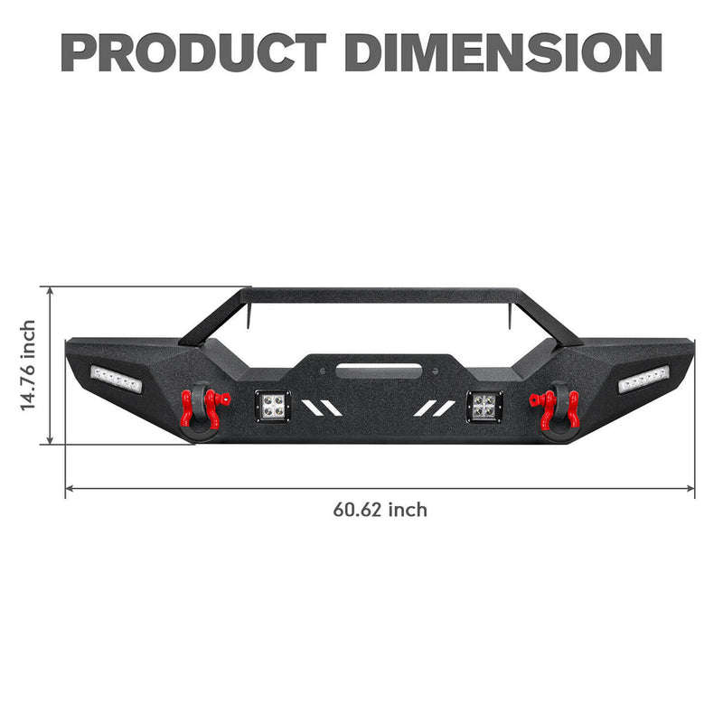 2018-2025 Jeep Wrangler JL/JLU 4xe 2/4 Door Front & Rear Bumpers Combo Kits