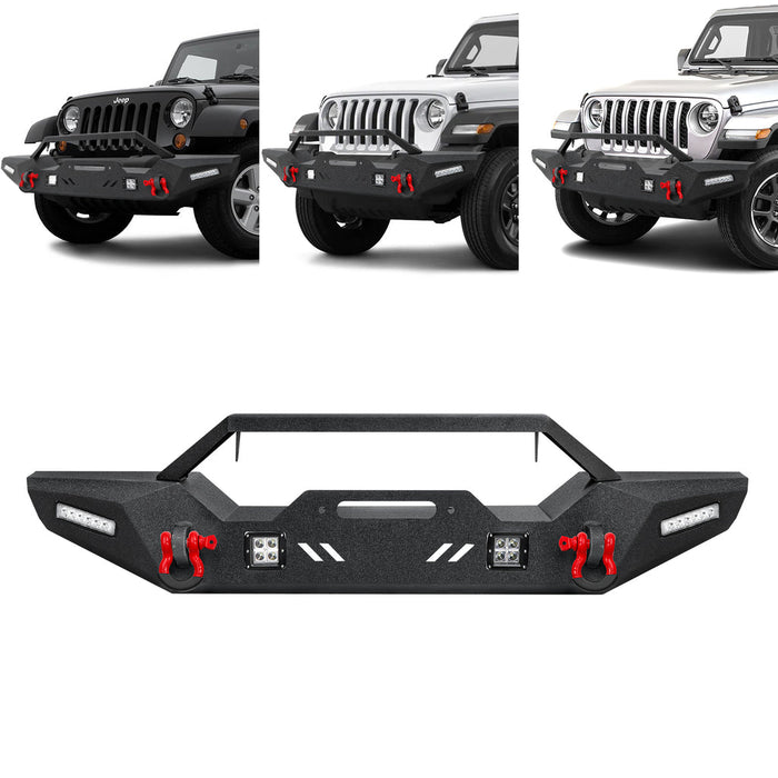 Jeep Front & Rear Bumpers Combo Kits for 2007-2018 Jeep Wrangler JK/JKU